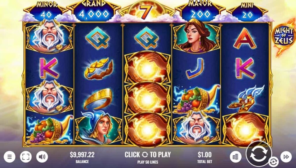 might of zeus slot