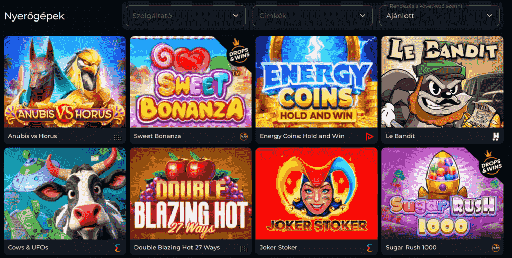 Betico Casino nyerőgépek