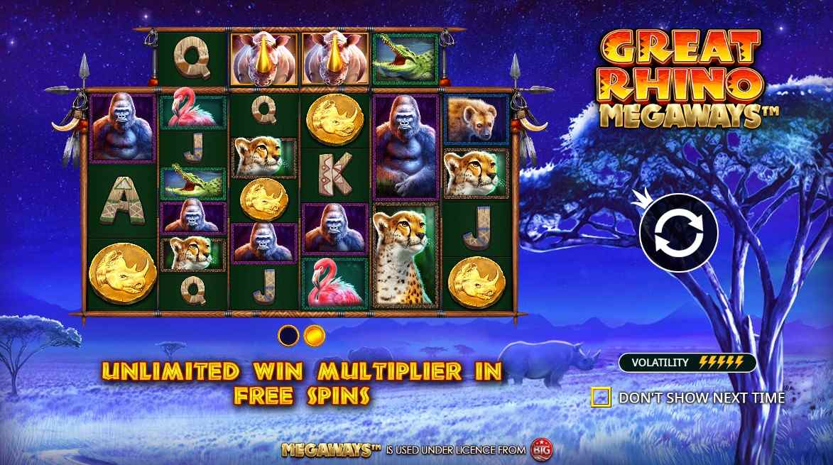 great rhino megaways slot
