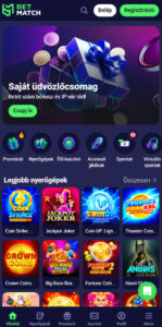 Betmatch kaszinó honlapja