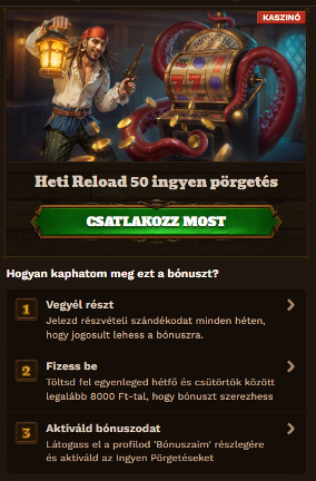 FatPirate Kaszinó Heti Reload