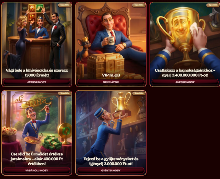 Casoola Casino speciális bónuszok – VIP klub, bajnokság, küldetések és gyűjtemények